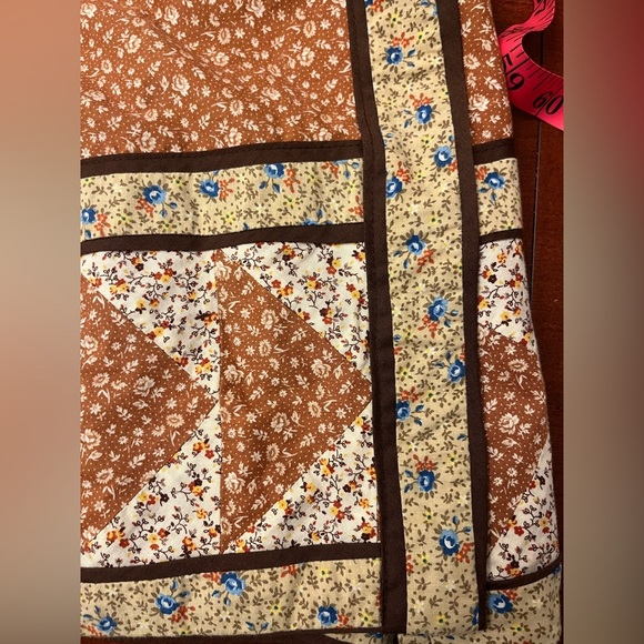 Handmade Patchwork Folk MIDI Wrap Skirt with Floral Pattern Small/Medium - Picture 4 of 6